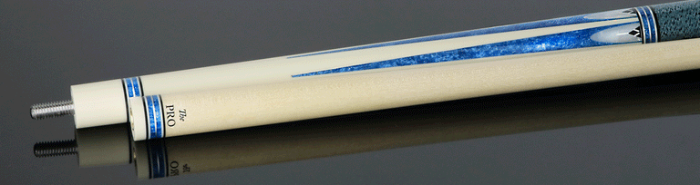 Meucci Ultra Piston 3 German Elforyn and Metallic Blue Points Pool Cue with Pro Shaft - UP-3