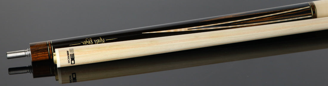 Longoni Niels Feijen Curly Flame Pool Cue with S30 American 12.8mm