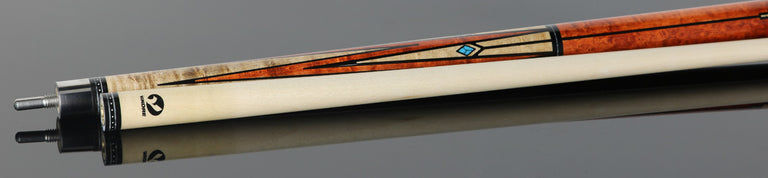 Viking Two-Feather Four Corners Pool Cue with Vikore Shaft - New Design