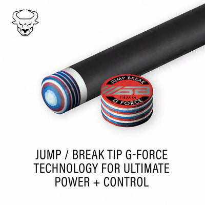 Bull Carbon Pink Perfection Insane Air Jump Cue with Multi-Zone Sport Grip Wrap