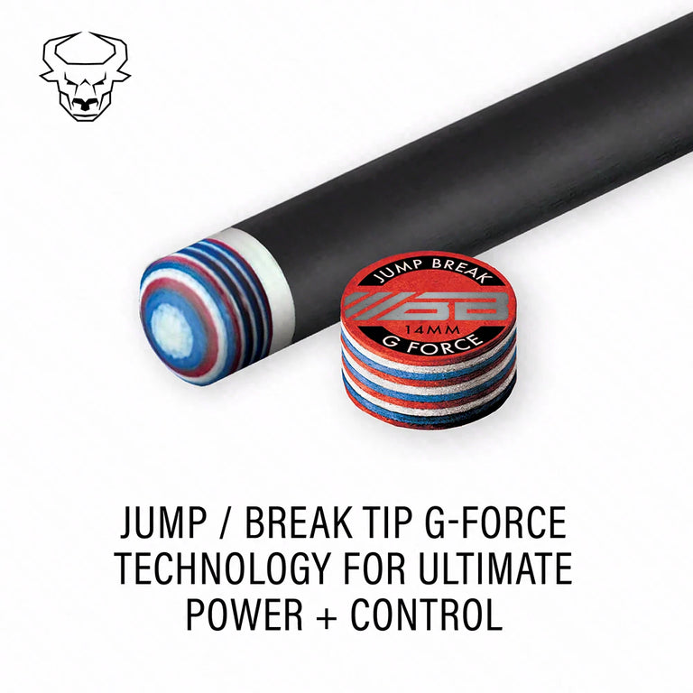 Bull Carbon Pink Perfection Insane Air Jump Cue with Multi-Zone Sport Grip Wrap