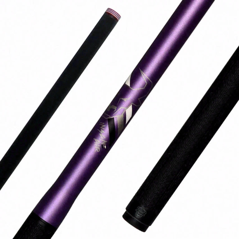 Bull Carbon Insane Air Purple 3-Piece Jump Cue with Multi-Zone Sport Grip Wrap