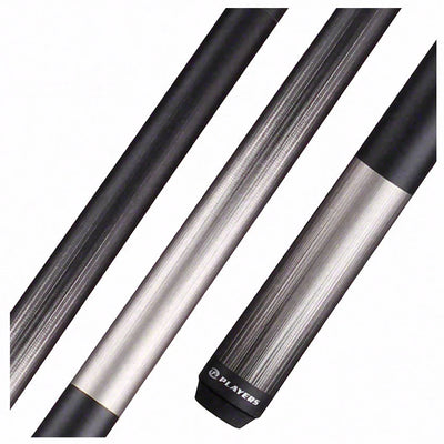 Players Classic Series Matte Sonic Silver and Black Graphic Pool Cue - C701