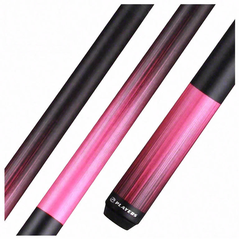Players Classic Series Matte Passion Pink and Black Graphic Pool Cue - C703