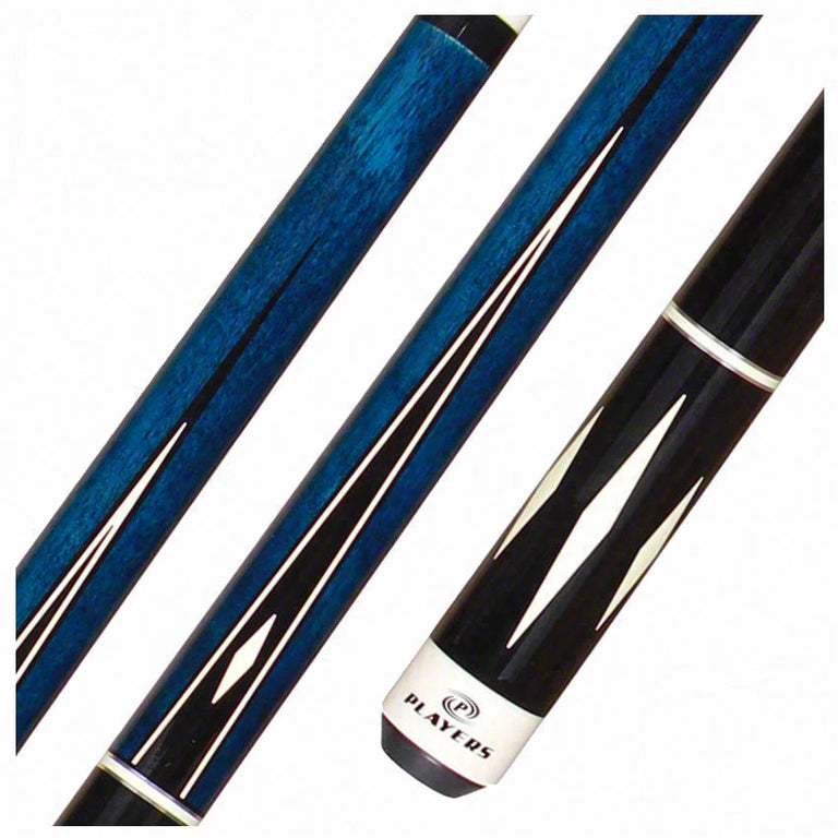Players Classic Series Deep Blue Stained 4 Point Graphic Pool Cue - C805