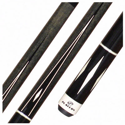 Players Classic Series Smoke Grey Stained 4 Black and White Point Graphic Pool Cue - C807