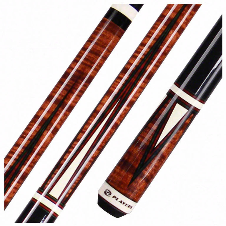 Players Classic Series Antique Brown Stained 4 Point Pool Cue - C811