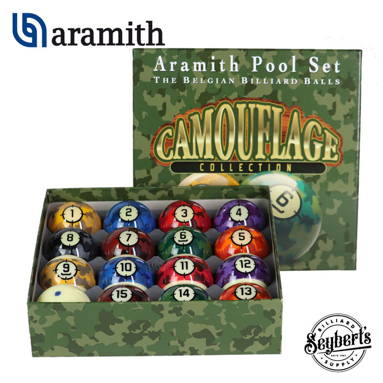 Camouflage Aramith Pool Ball Set