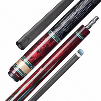 Rhino Retro II Cocobolo Pool Cue with Leather Wrap and Carbon Shaft
