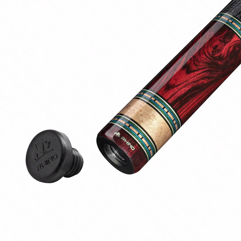 Rhino Retro II Cocobolo Pool Cue with Leather Wrap and Carbon Shaft