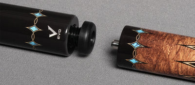 EVO Crystal Ember Vein No Wrap Pool Cue Maxbing Edition