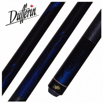 Dufferin Jet Black Blue Flame Pool Cue - D211
