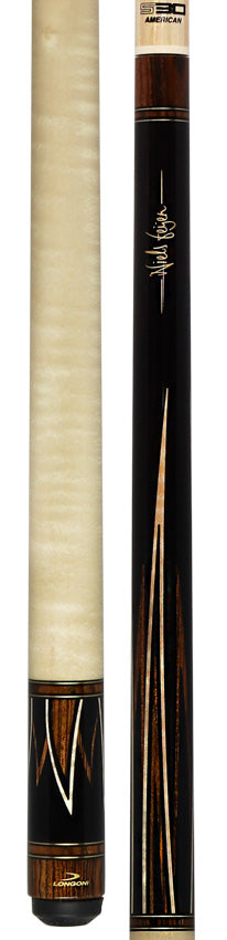 Longoni Niels Feijen Curly Flame Pool Cue with S30 American 12.8mm