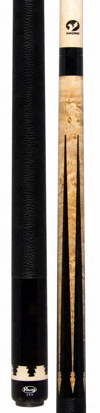 Viking Two-Feather Coyote Pool Cue with Vikore Shaft - SG-TF-CT2 New Design
