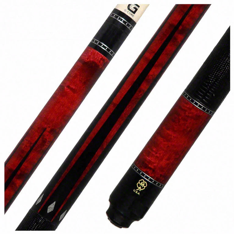 McDermott  G Series Burgundy Stained Maple with Black Points  Pool Cue - G515