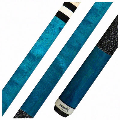 PureX Technology Pool Cue - Teal Stained Birdseye Maple - HXTC10