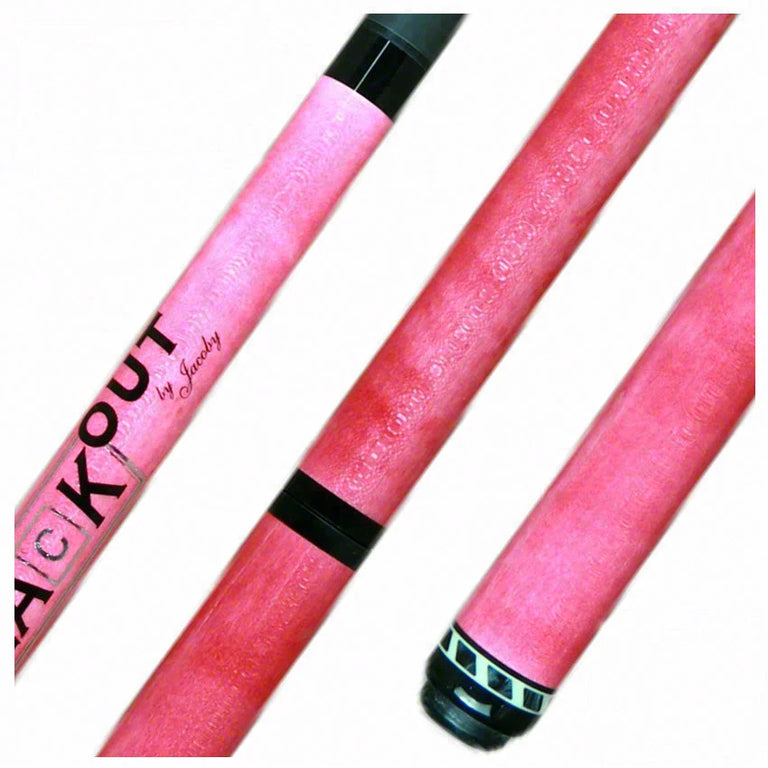Jacoby BlaCkOut Pink No Wrap Break/Jump Cue - JACBKOUTPK