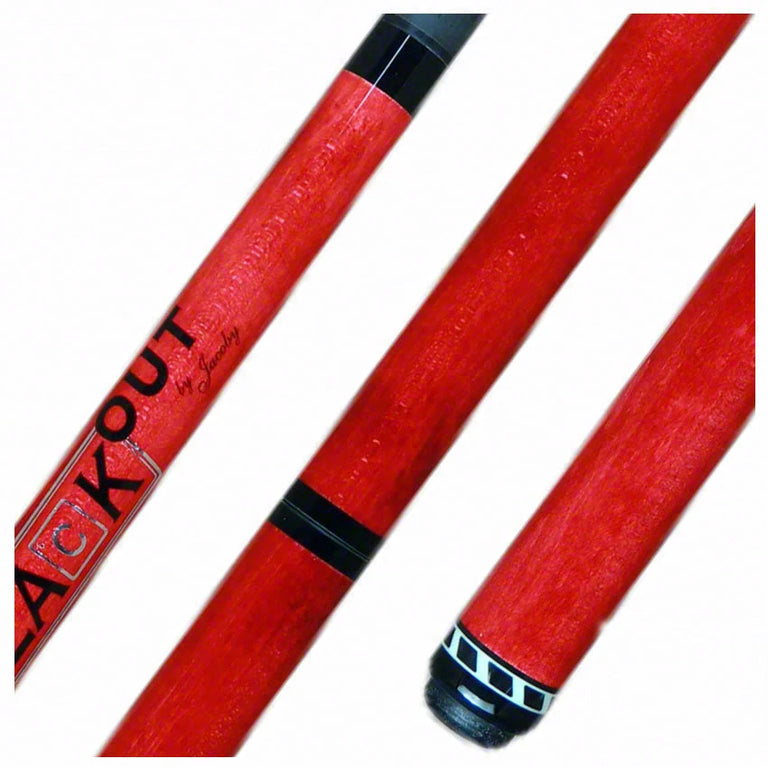 Jacoby BlaCkOut Red No Wrap Break/Jump Cue - JACBKOUTRD
