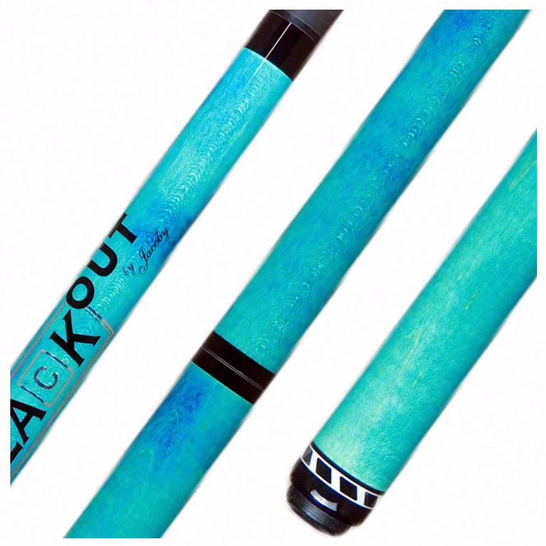 Jacoby BlaCkOut Turqouise No Wrap Break/Jump Cue - JACBKOUTTQ