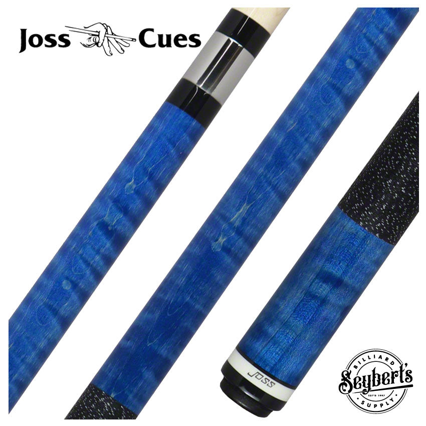 Joss Blue Stained Pool Cue - JC10-01BL - Seybert's Billiards Supply