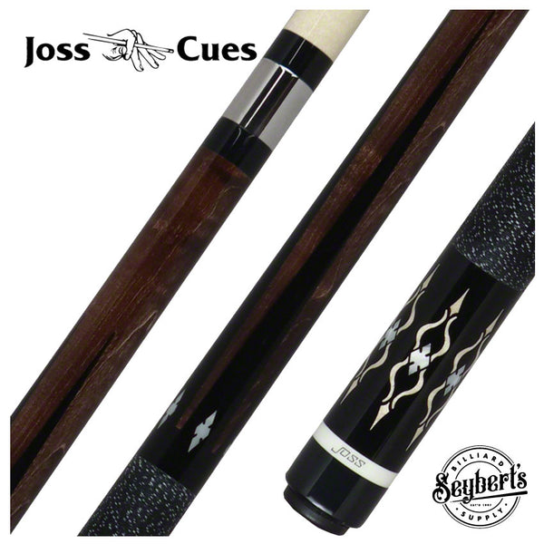 Joss Brown-Stained Curly Maple with Maple Inlays Pool Cue - JC20