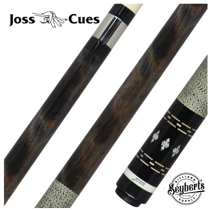 Joss Grey Flame Birch Pool Cue - JC20-19 - Seybert's Billiards Supply