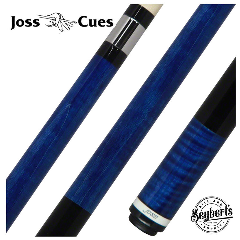 Joss Blue Stained No Wrap Pool Cue - JCBLUE