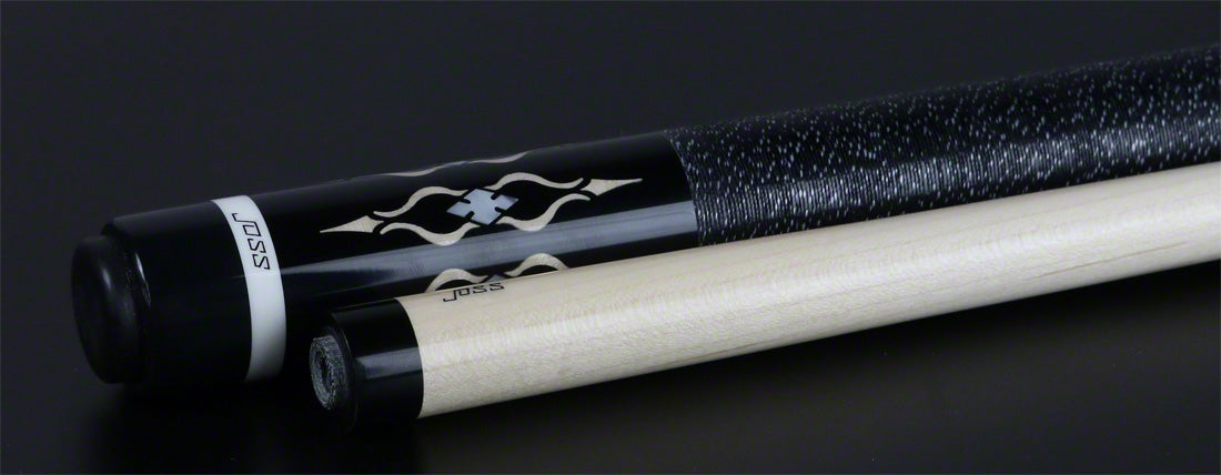 Joss Brown-Stained Curly Maple with Maple Inlays Pool Cue - JC20