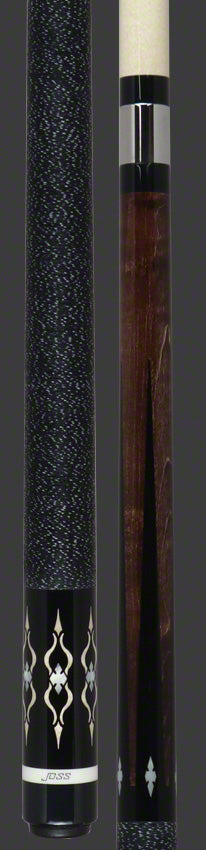 Joss Brown-Stained Curly Maple with Maple Inlays Pool Cue - JC20-154