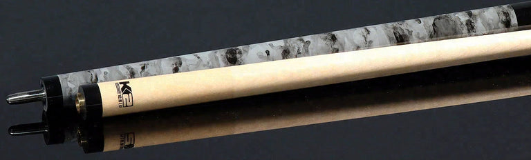 K2 Matte Gray Smoke Matte Graphic No Wrap Pool Cue with 12.5mm LD Shaft