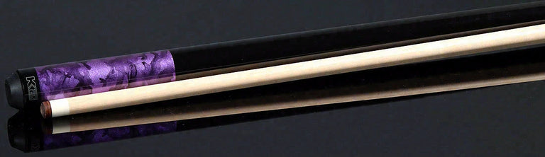 K2 Matte Purple Smoke Graphic No Wrap Pool Cue with 12.5mm LD Shaft