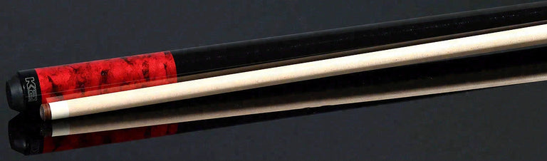 K2 Matte Red Smoke Graphic No Wrap Pool Cue with 12.5mm LD Shaft