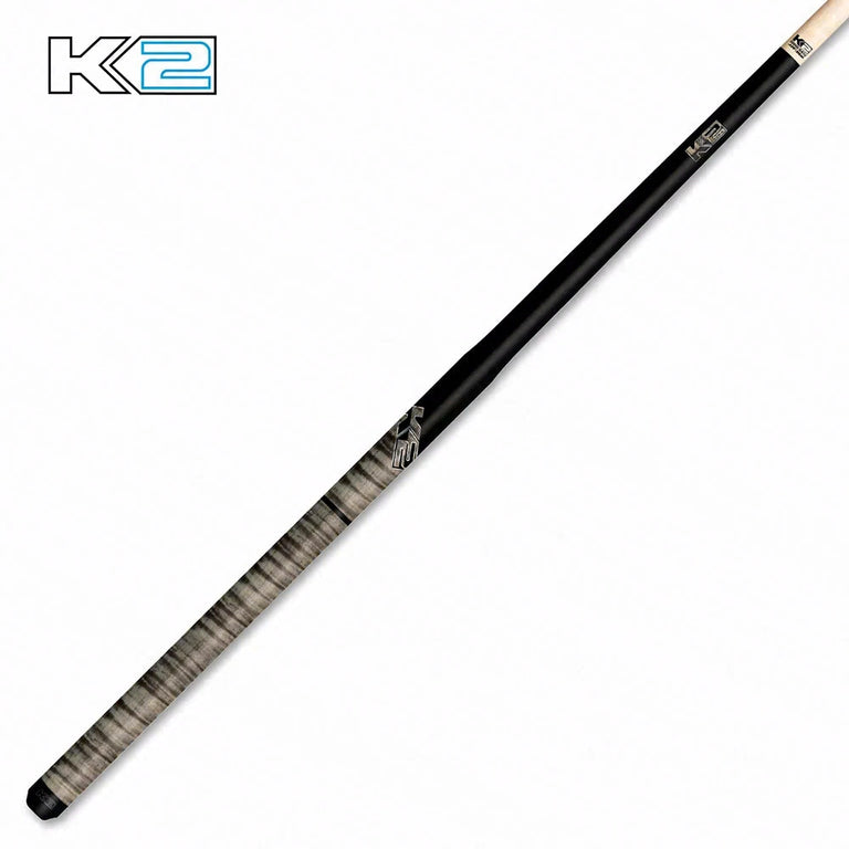 K2 Black and Gray Curly Maple 6 in 1 No Wrap Break/Jump Pool Cue