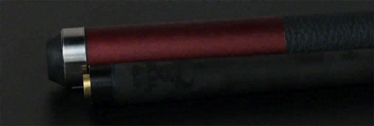 Bull Carbon Burgundy Stained Pool Cue with Bull Carbon Shaft - LD13