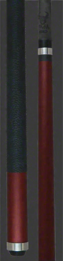 Bull Carbon Burgundy Stained Pool Cue with Bull Carbon Shaft - LD13