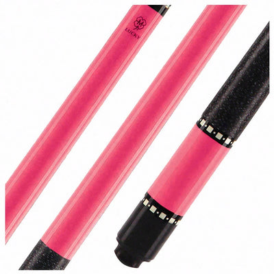 Lucky Pink with Linen Wrap Pool Cue - L13