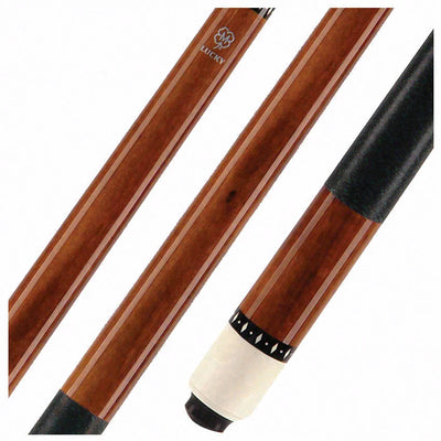 Lucky Cherry Stained Maple Pool Cue with Linen Wrap - L09