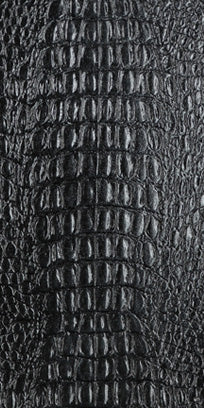 Embossed Leather: Black Hornback