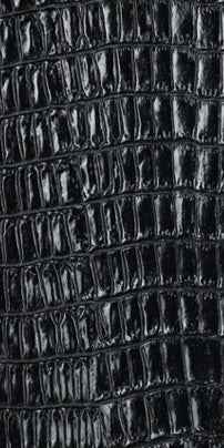 Embossed Leather: Black Crocodile
