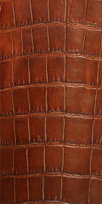 Embossed Leather: Brown Crocodile