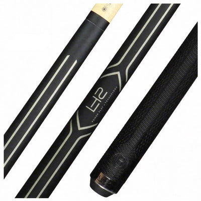 Lucasi Hybrid Matte Black and Metallic Silver Pool Cue with Sport Wrap - LHC14