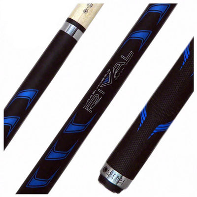Lucasi Rival Black/Metallic Blue Pool Cue - LHRV21