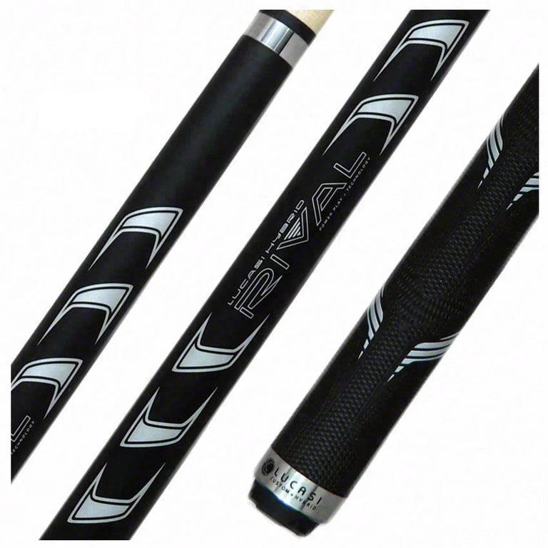 Lucasi Rival Black/Metallic Silver Pool Cue - LHRV22