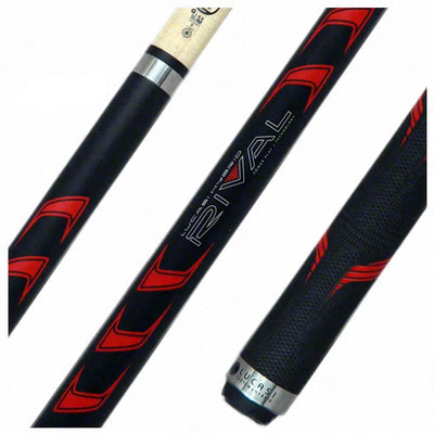 Lucasi Rival Black/Metallic Red Pool Cue - LHRV23
