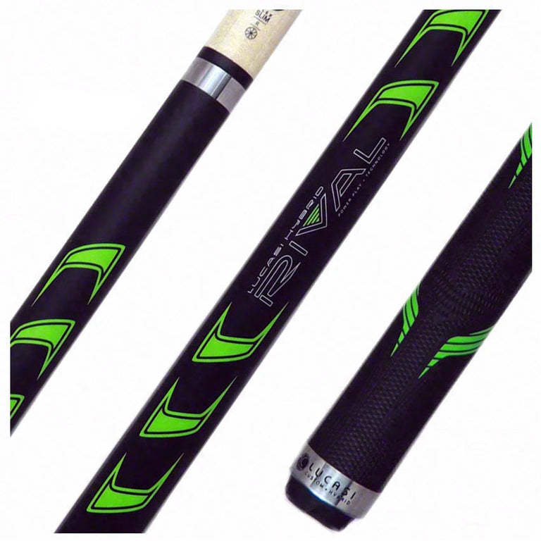 Lucasi Rival Black/Metallic Green Pool Cue - LHRV24