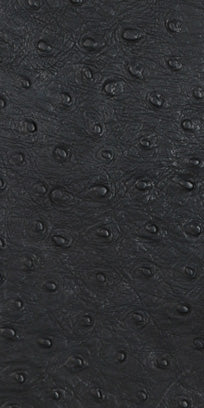 Black Leather Wrap - Ostrich