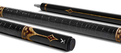 EVO Crown Royal Black Pool Cue with Black Crocodile Wrap