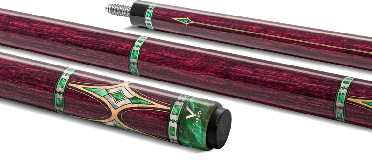 EVO Royale Garnet Crest No Wrap Pool Cue