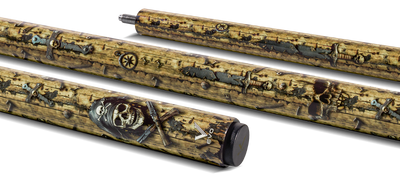 EVO Pirate Golden Plunder No Wrap Pool Cue