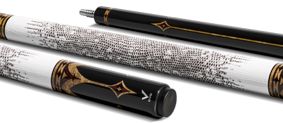 EVO Crown Royal Black Pool Cue with White Lizard Wrap